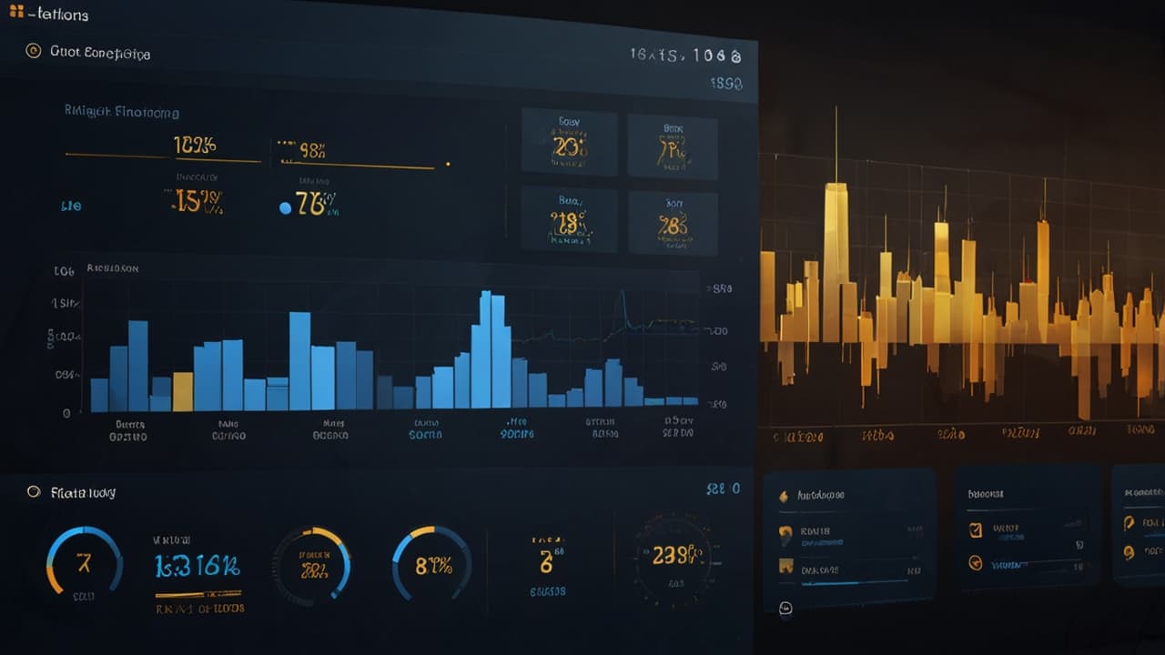 Analytics dashboard displaying win rate percentage and pipeline conversion metrics